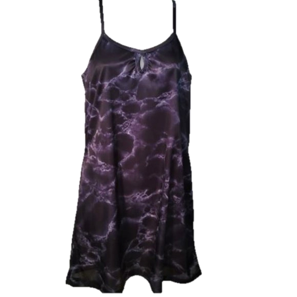CHAMELEON Vintage 90's Stormy Weather Sleeveless Tank Mini Dress Sexy Goth NWOT
